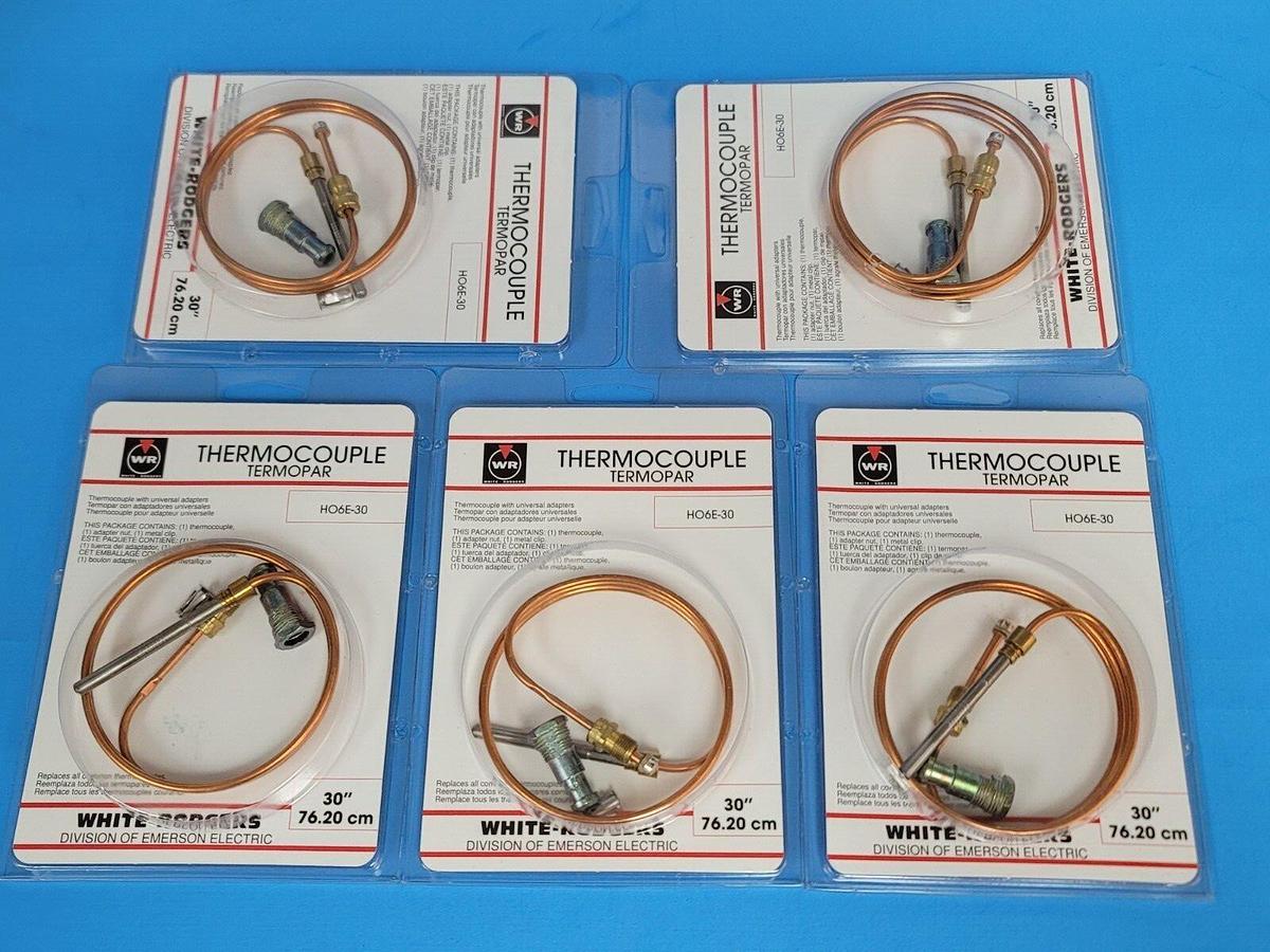 Used BOX OF 5 NEW WHITE-RODGERS H06E-30 THERMOCOUPLES 30''