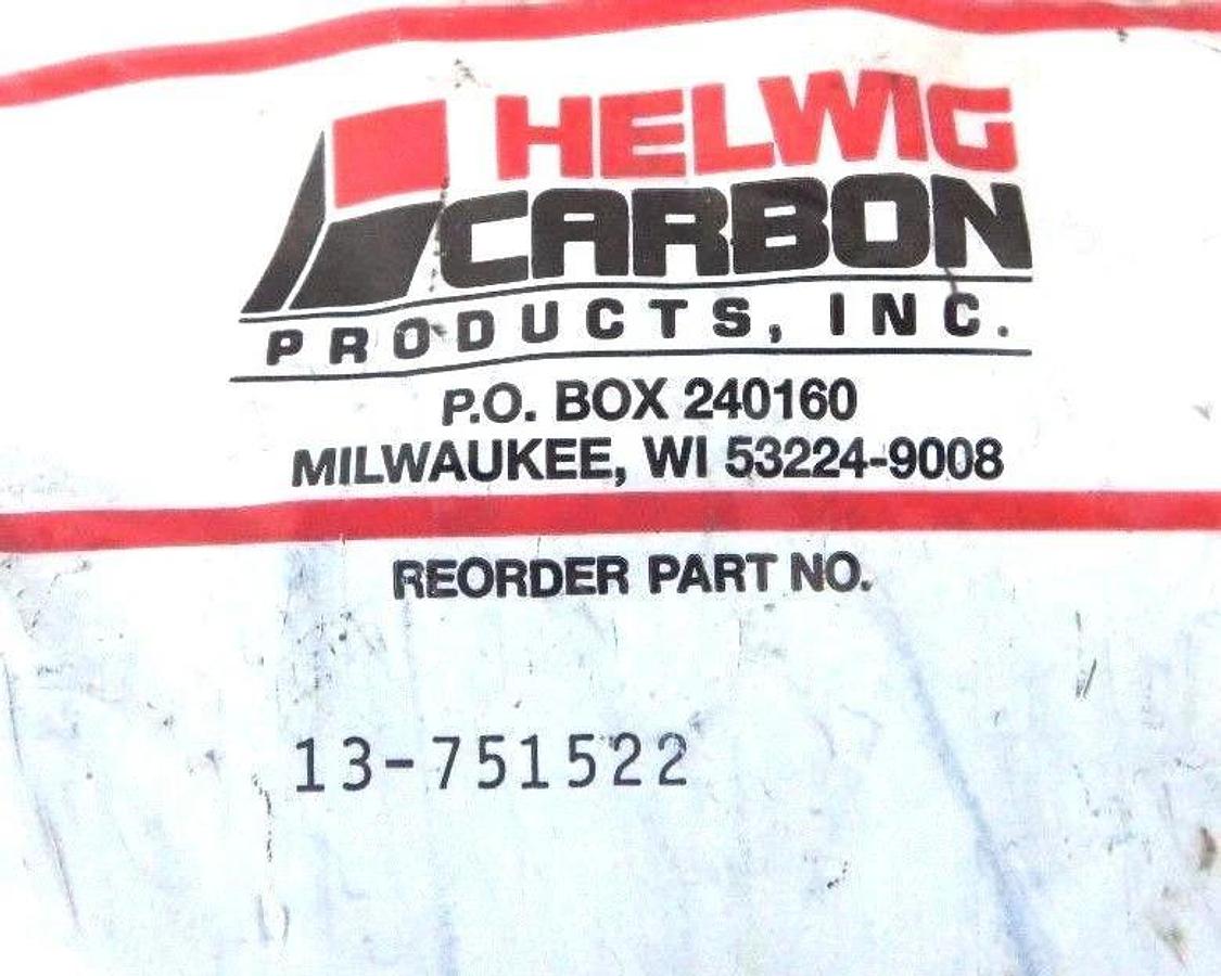 Used BAG OF 4 NEW HELWIG CARBON 13-751522 CARBON BRUSHES 0.75" x 1.5" x 2.5" 13751522