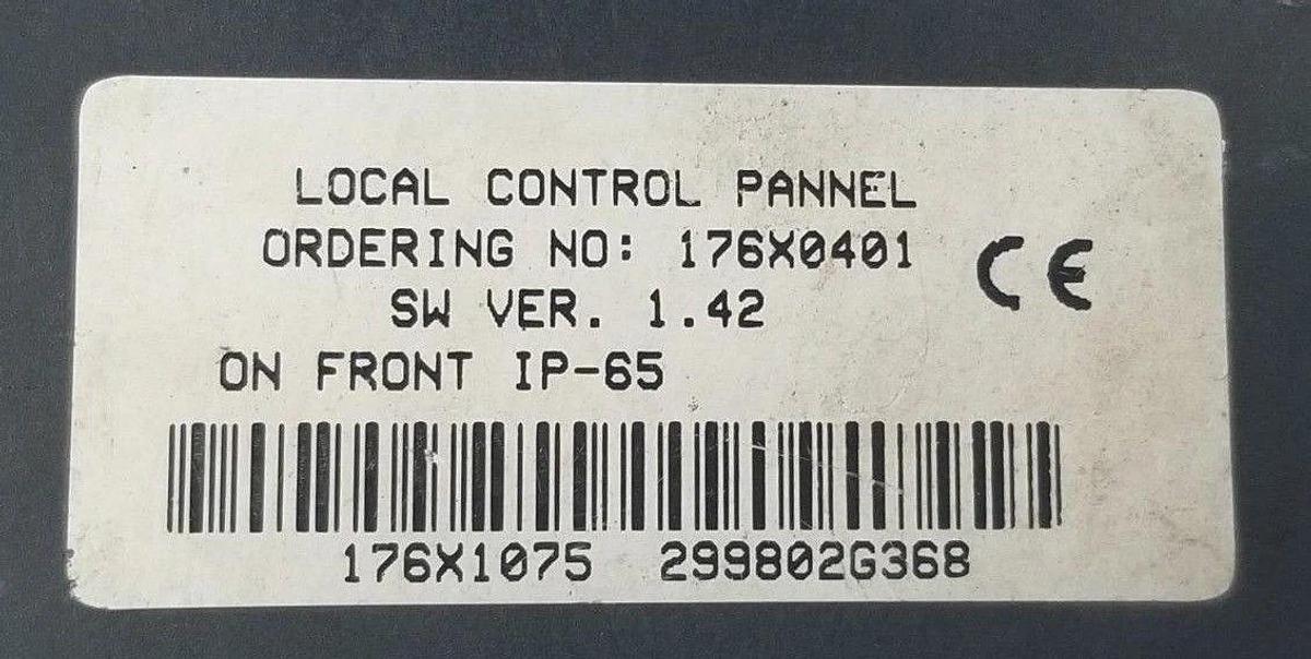 Used DANFOSS 176X0401 LOCAL CONTROL PANEL (HOUSING) IP-65