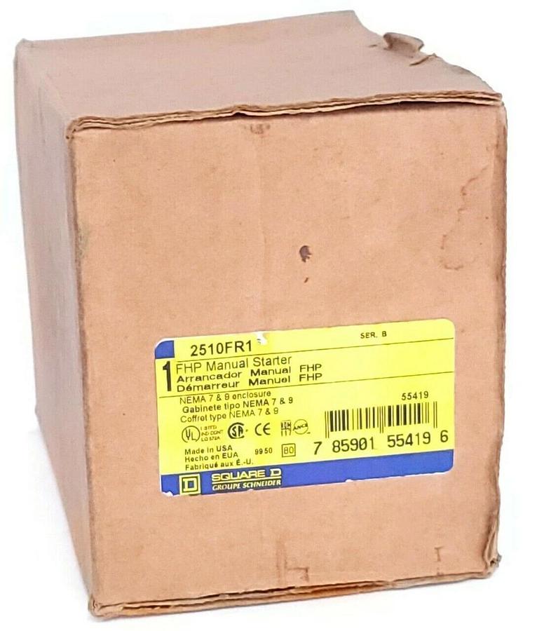 Used NIB SQUARE D 2510FR1 FHP MANUAL STARTER SER. B