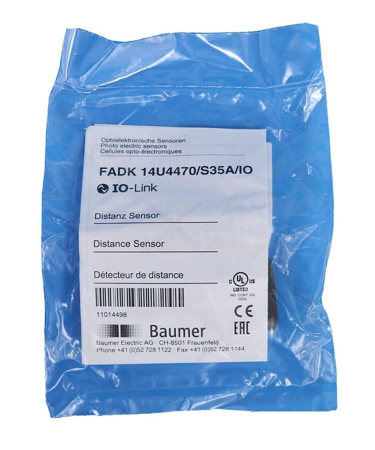 Used NEW BAUMER ELECTRIC FADK 14U4470/S14/IO PHOTOELECTRIC SENSOR