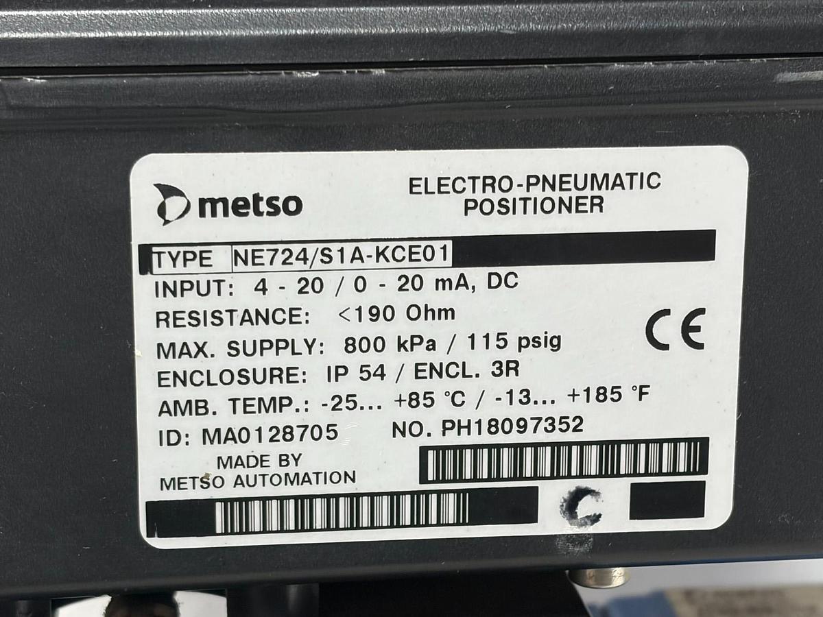 Used Metso Neles RAA050AS Ball Valve with B1JU8/35L Actuator and NE724 Positioner