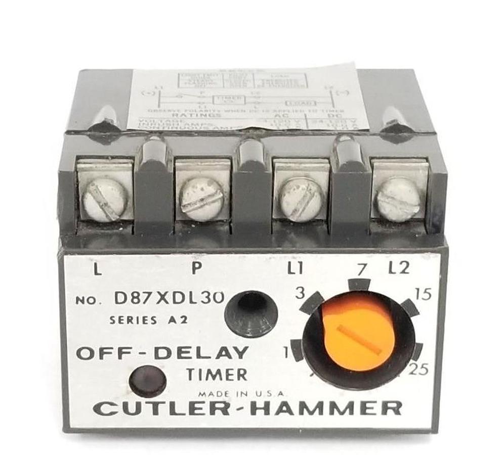 Used CUTLER-HAMMER D87XDL30 SERIES A2 OFF-DELAY TIMER