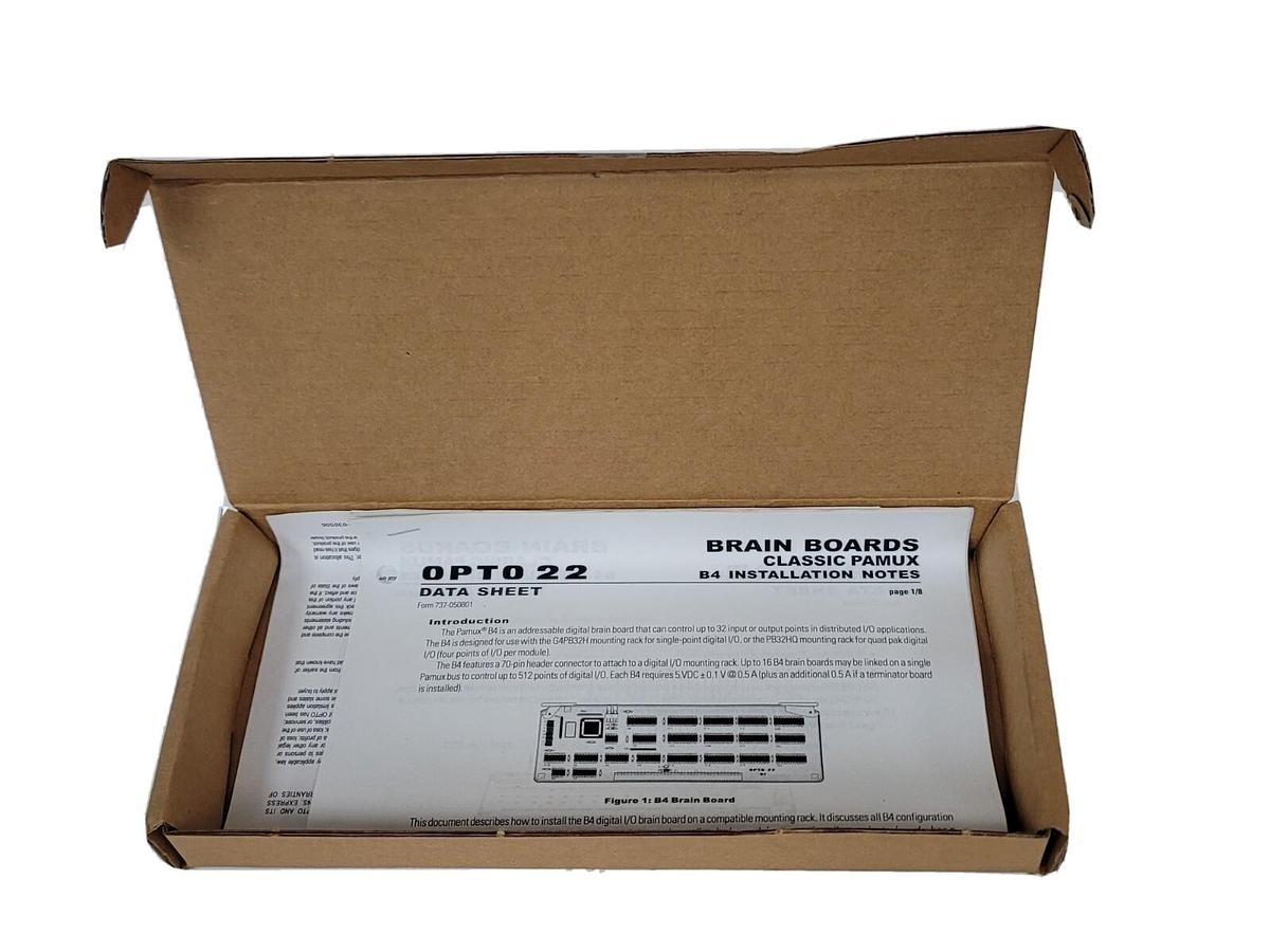 Used NEW OPTO 22 B4 32PT DIGITAL BRAINBOARD CLASSIC PAMUX * NO SOFTWARE
