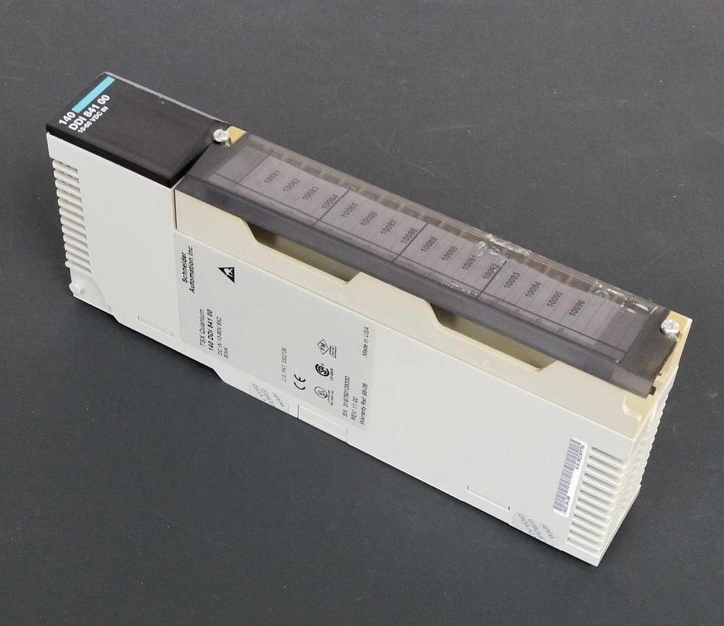 Used SCHNEIDER AUTOMATION 140 DDI 841 00 INPUT MODULE REV. 11.00 W/ 140XTS-002-00