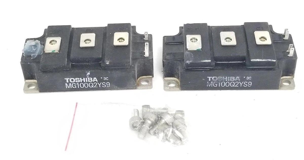 Used LOT OF 2 TOSHIBA MG100Q2YS9 TRANSISTOR MODULES