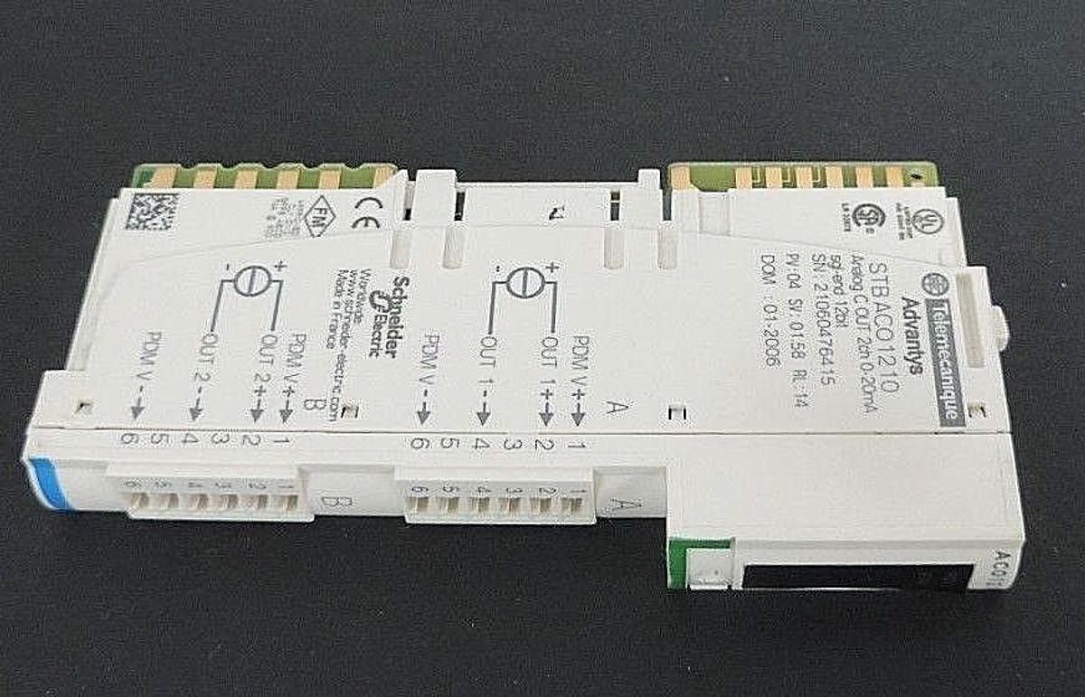 NIB TELEMECANIQUE STBACO1210 ANALOG C OUT 2CH 0-20MA SGL-END 12BIT ADVANTYS