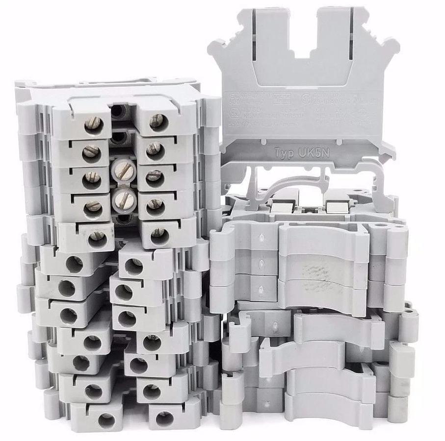 Used LOT OF 20 PHOENIX CONTACT UK5N TERMINAL BLOCKS 40AMP, 600V, UK-5-N