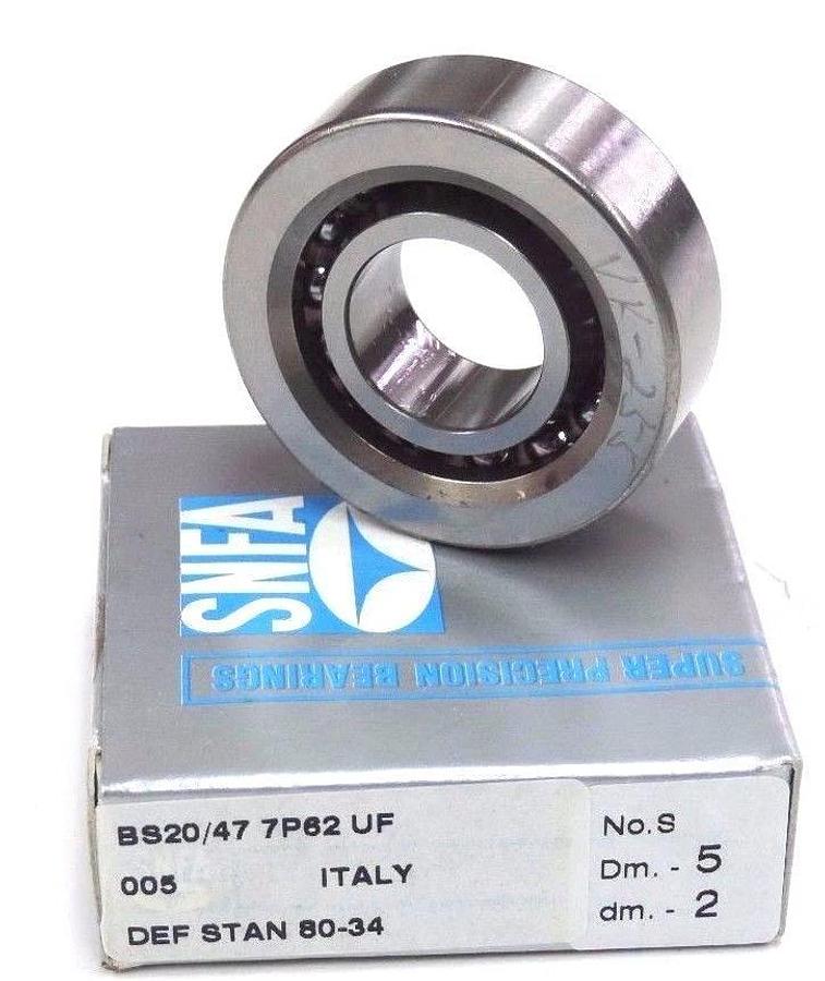 Used NIB SNFA BS20/47 7P62 UF SUPER PRECISION ANGULAR CONTACT BALL BEARING