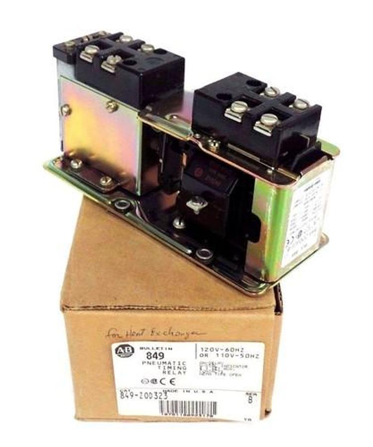 Used NIB ALLEN BRADLEY 849-ZOD323 SER. B PNEUMATIC TIMING RELAY 849ZOD323