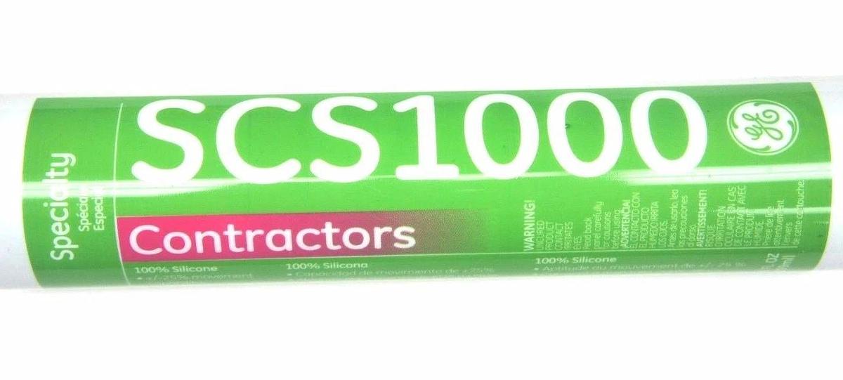 Used NEW GE SCS1000 CONTRACTORS SILICONE SEALANT WHITE, CASE OF 24, SCS1002 12C