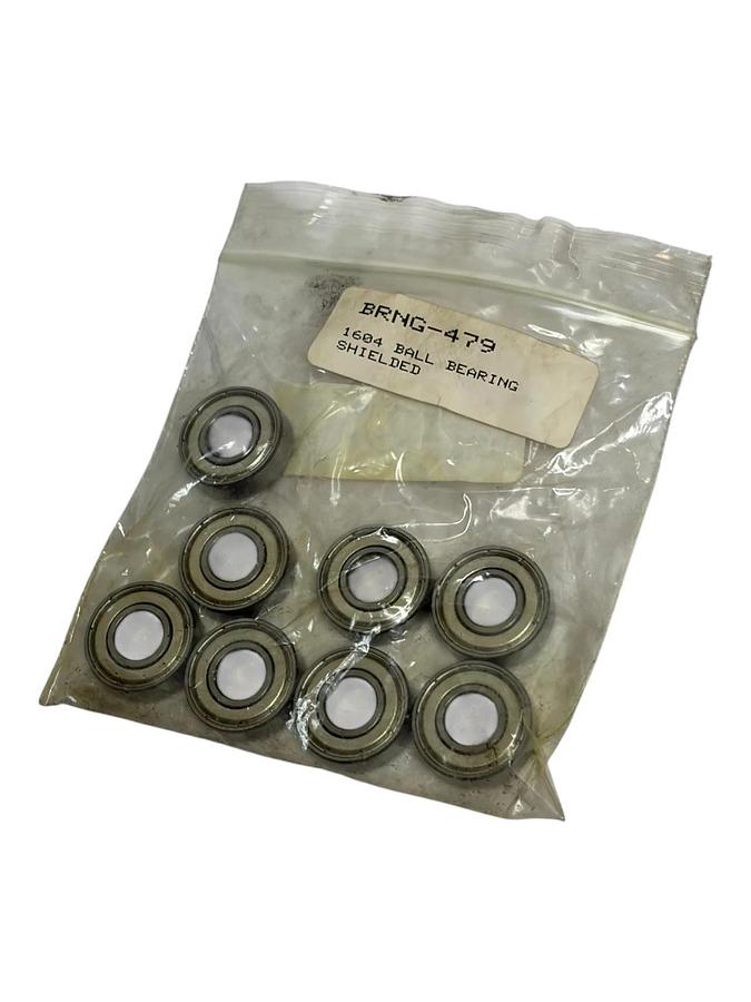 Lot of 8 McMaster-Carr BRNG-479 1604 Shielded Ball Bearings