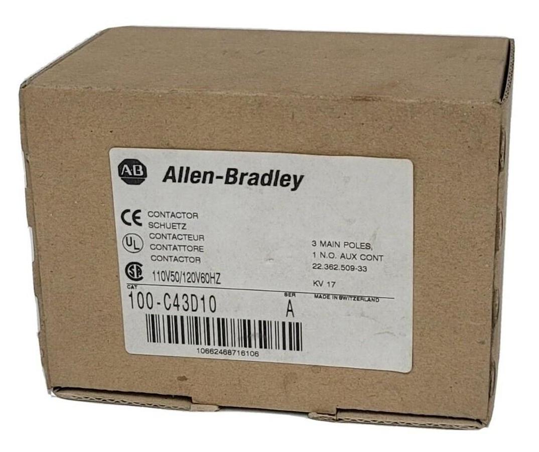 Used NEW ALLEN BRADLEY 100-C43D10 /A CONTACTOR 3POLE 50/60Hz 100C43D10