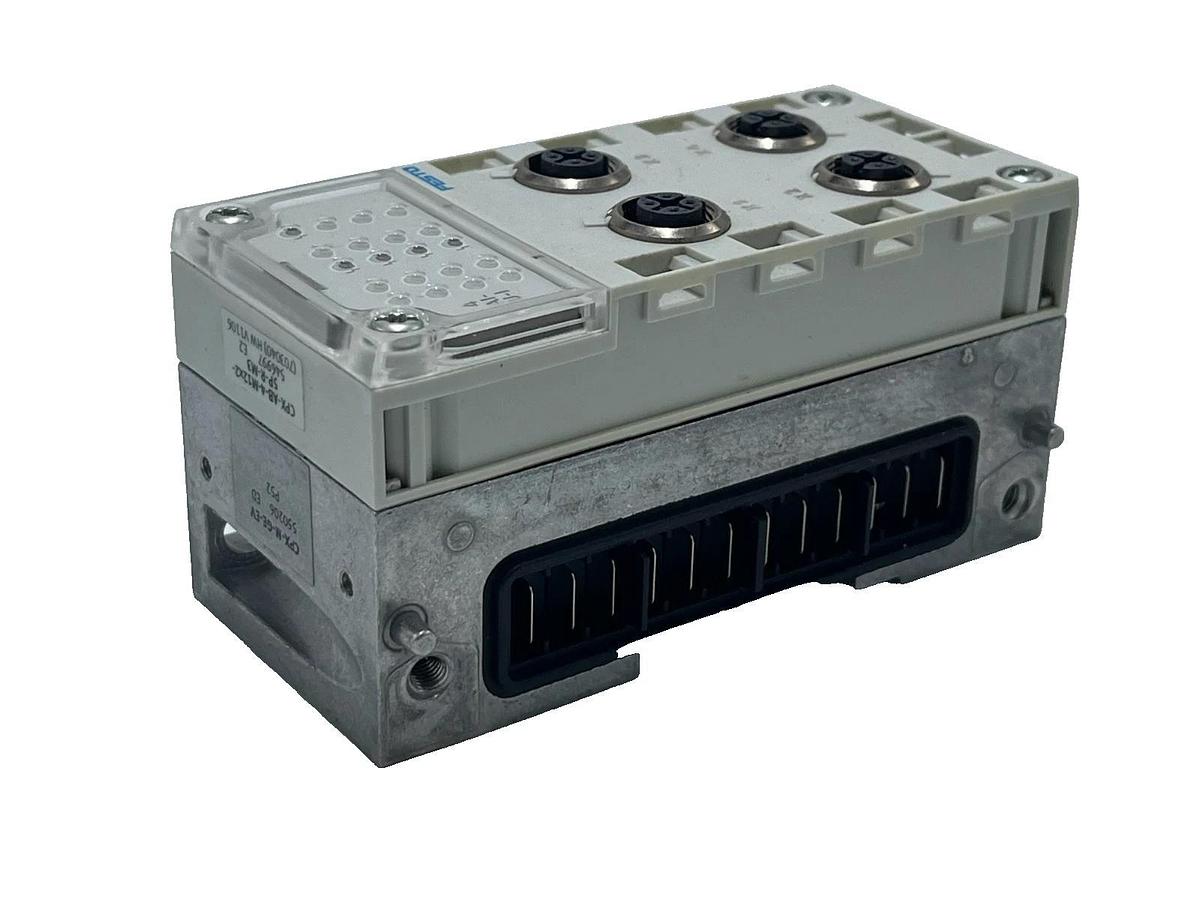Used Festo CPX-AB-4-M12x2-5P-R-M3 (546997) with CPX-M-GE-EV Interlinking Block