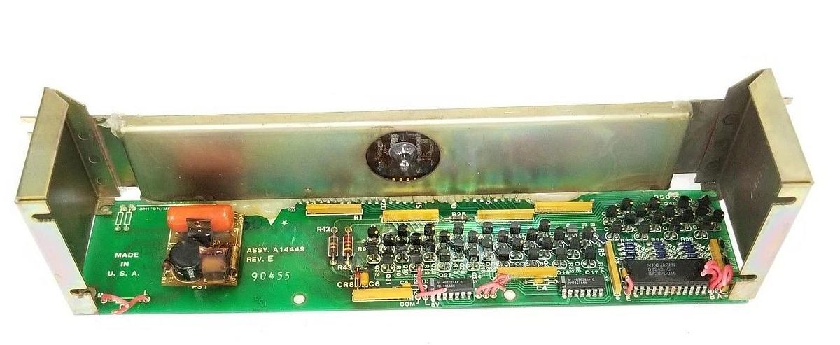 Used AVTRON A14449 DISPLAY CONTROL BOARD REV. E, 90455 , D15757 , A14914