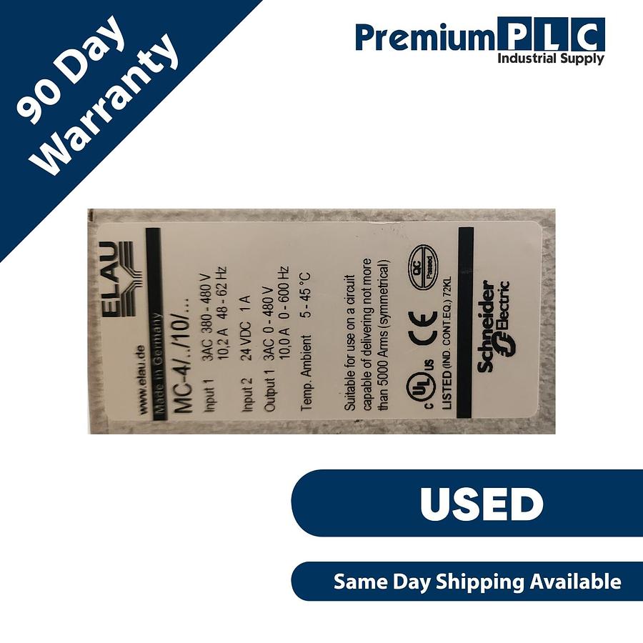 Used SCHNEIDER ELECTRIC ELAU PacDrive MC-4/11/10/400 SERVO AMPLIFIER MC-4 13130247