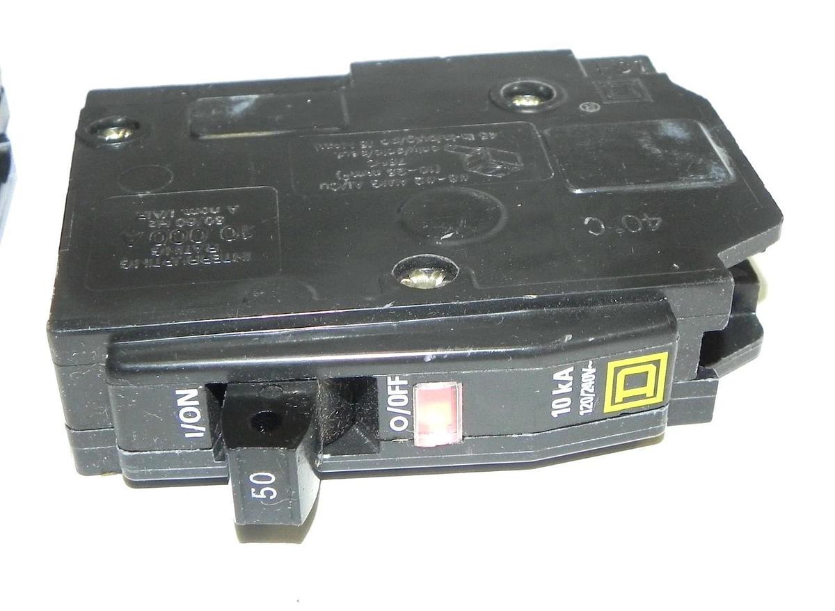 Used LOT OF 23 SQUARE D 50AMP 1 POLE CIRCUIT BREAKERS