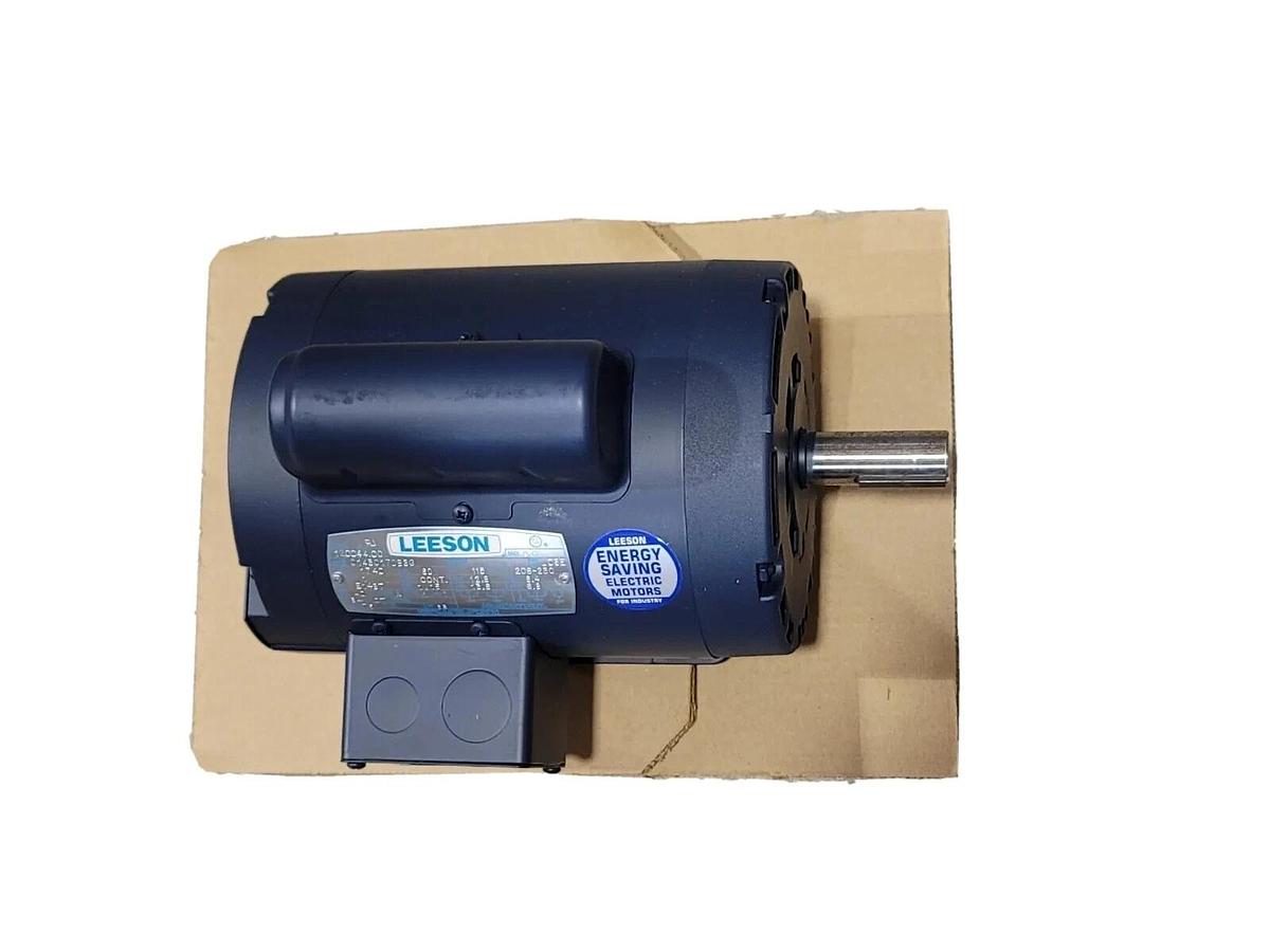 Used NEW LEESON 120044.00 1HP SINGLE PHASE AIR COMPRESSOR MOTOR 60Hz 12004400