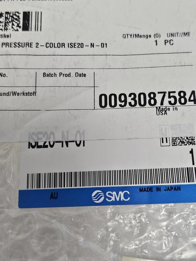 Used NEW SMC ISE20-N-01 DIGITAL PRESSURE SWITCH ISE20N01 (-0.1 TO 1 MPA)