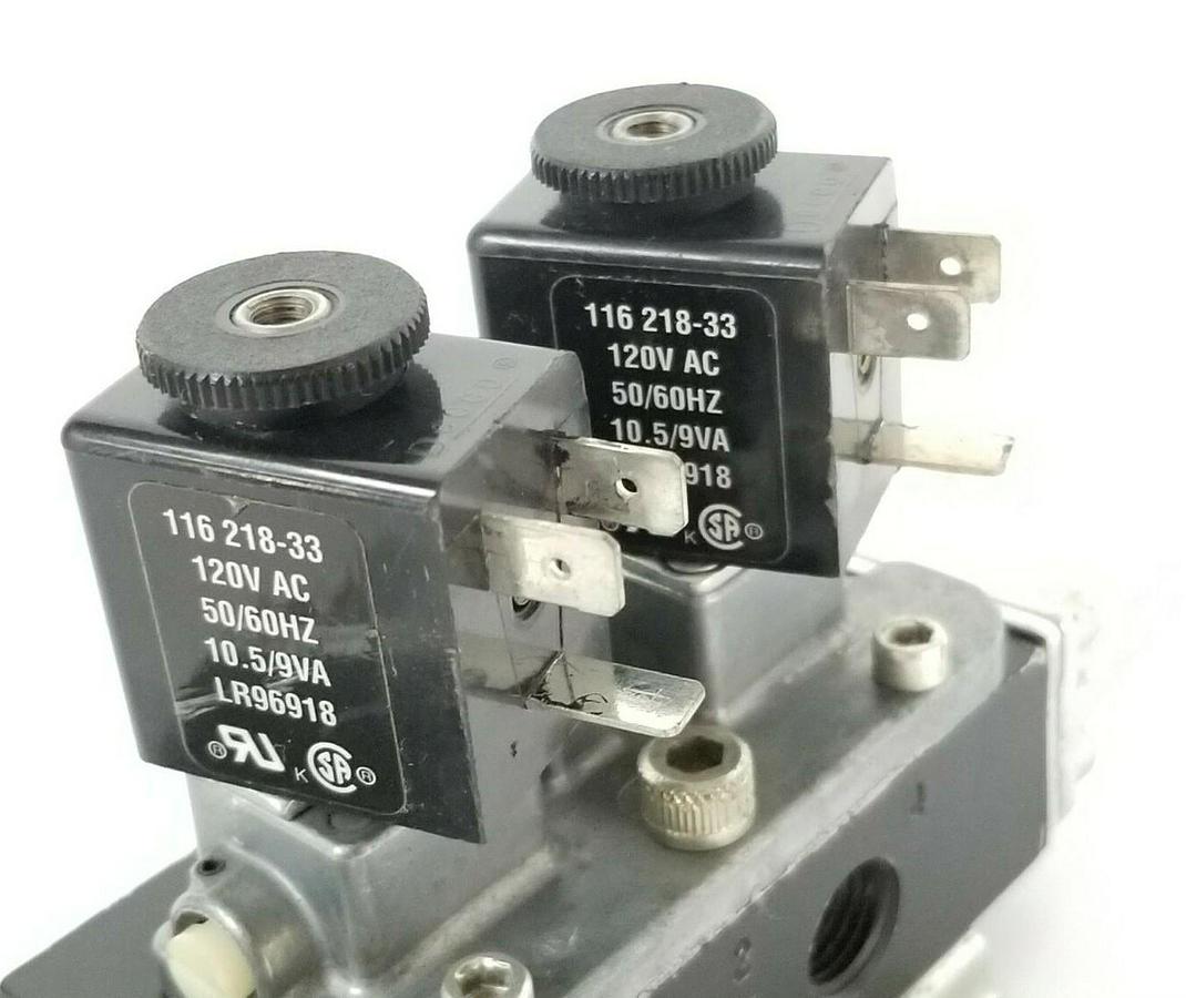 Used ARO INGERSOLL RAND E312SD-120-A VALVE E SERIES 116-218-33 COILS 120V AC