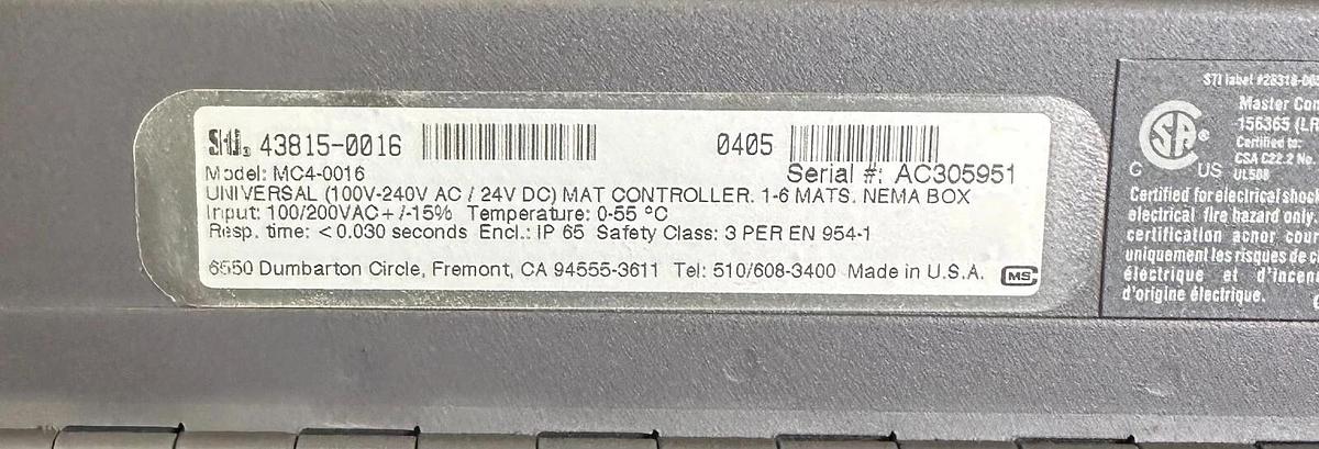 NEW STI 43815-0016 / 438150016 UNIVERSAL MAT CONTROLLER MC4-0016 / MC40016 NNB