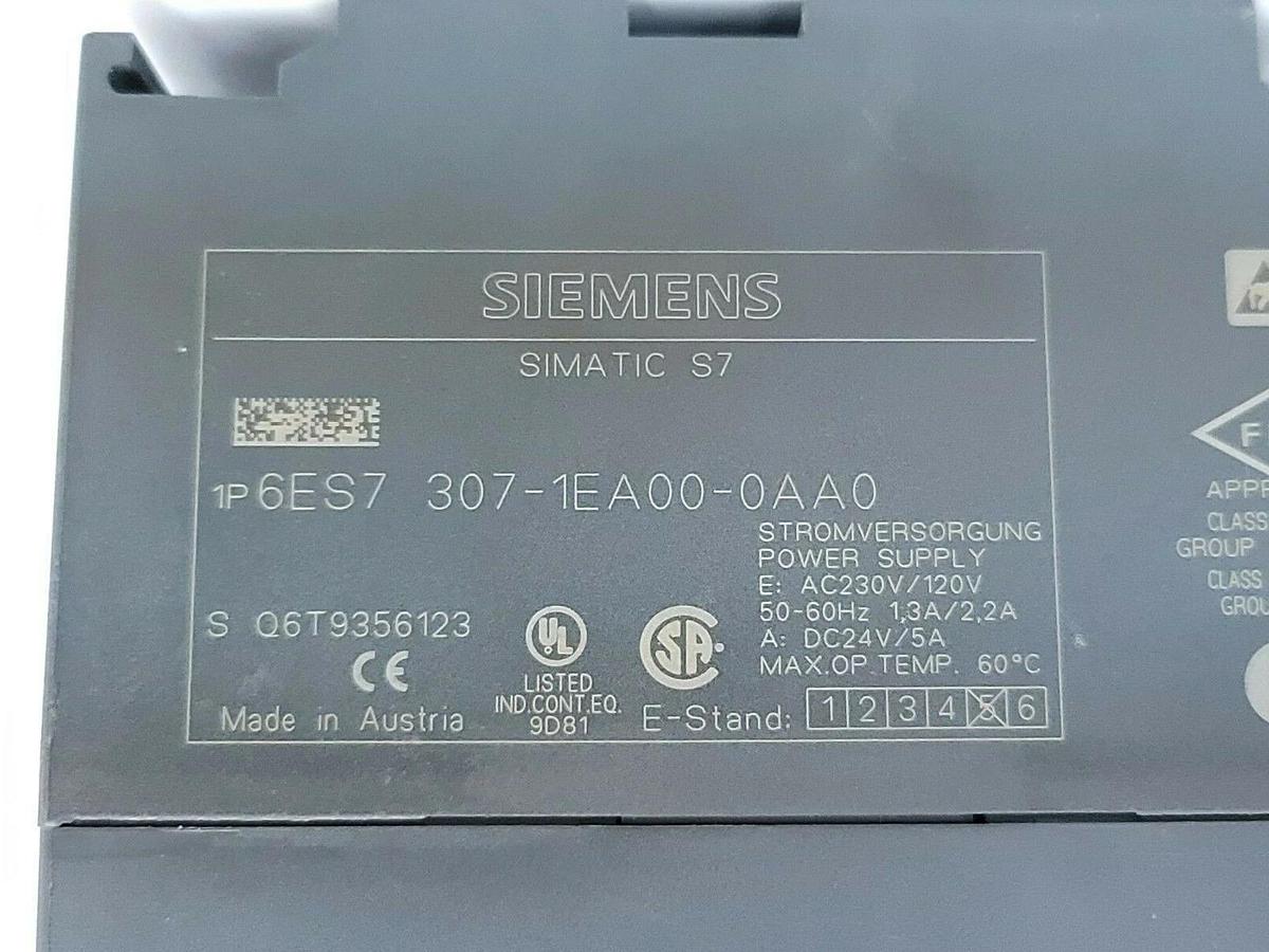 Used SIEMENS 6ES7-307-1EA00-0AA0 POWER SUPPLY MODULE 307-1EA00-0AA0 DC24V