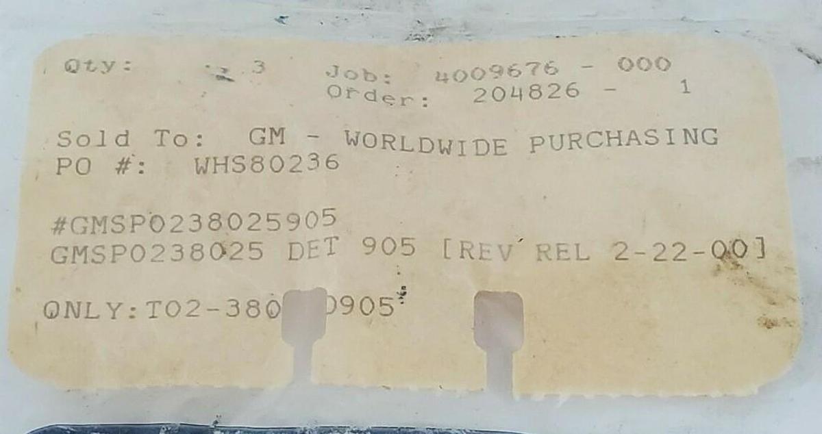 Used LOT OF 3 NEW MOELLER T02-38025 D905 PUNCHES GMSP0238025 DET 905 GMSP0238025905