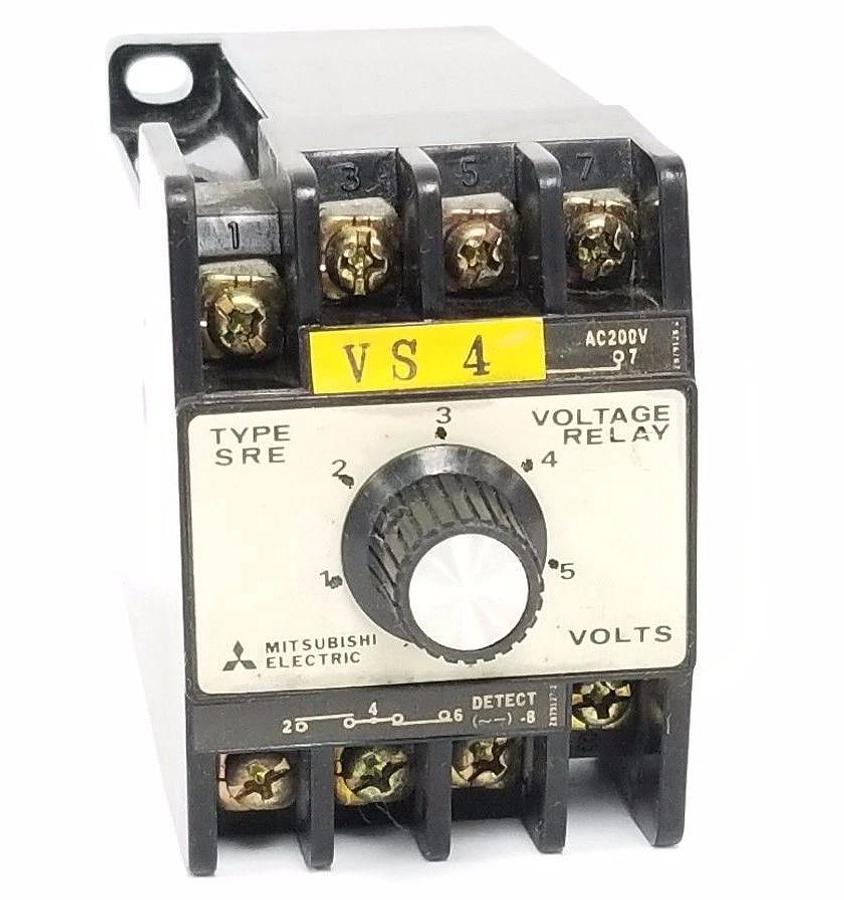 Used MITSUBISHI ELECTRIC SRE-AA VOLTAGE RELAY SREAA