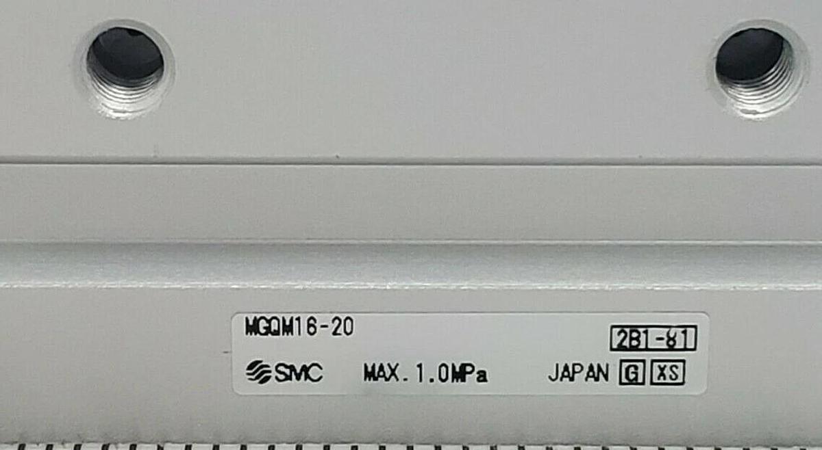 Used NEW SMC MGQM16-20 COMPACT GUIDE CYLINDER MGQ MGQM1620 MAX. 1.0MPa