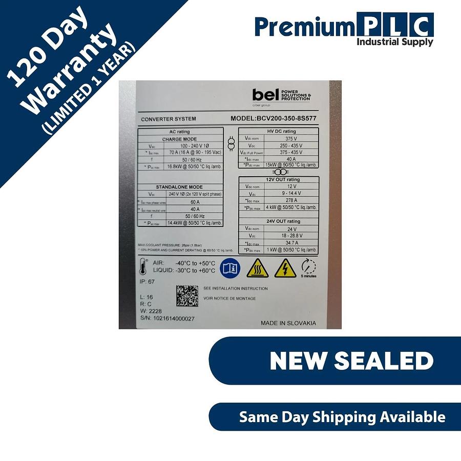 Used BEL POWER SOLUTIONS BCV200-350-8S577 / BCV200-350-8 20kW INVERTER/CHARGER NSFS