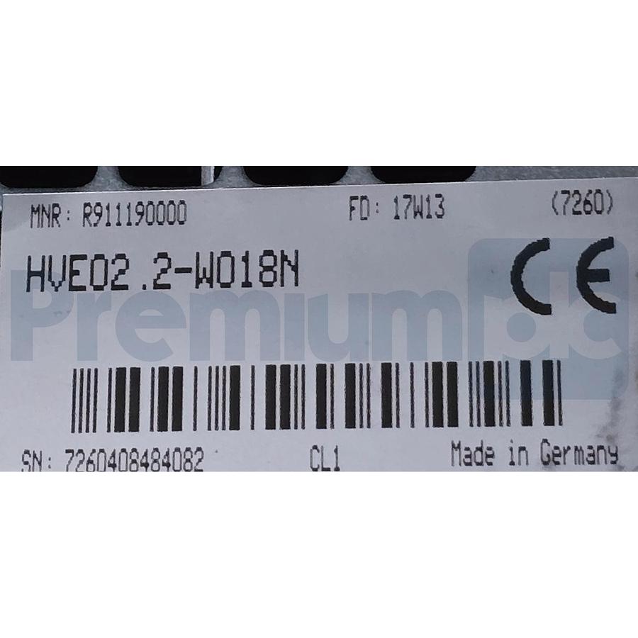 Used Bosch Rexroth Indramat HVE02.2-W018N | R911190000 Power Supply 18kW DIAX04 NSNP