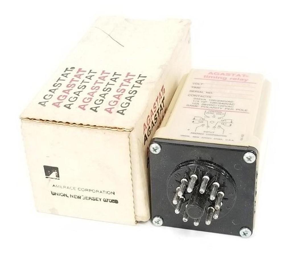 NIB AGASTAT SSC22QDA TIME DELAY RELAY 2-60s 12VDC 10A 28VDC/120VAC
