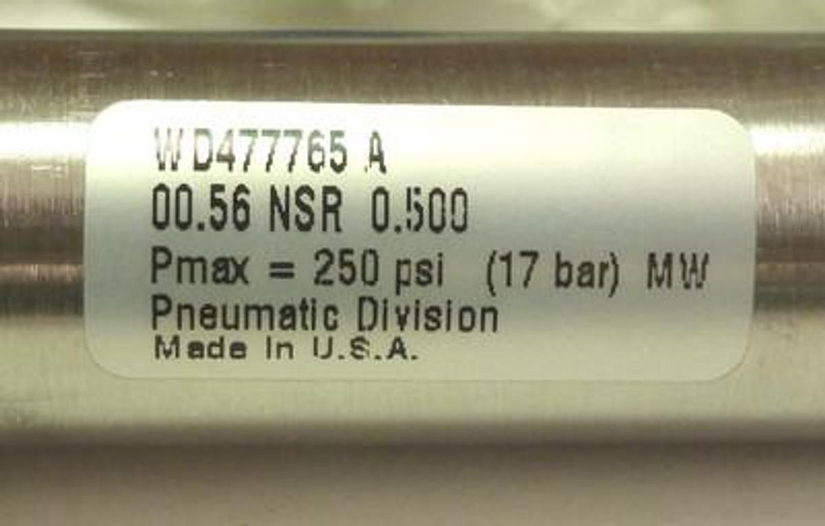 LOT OF 4 PARKER WD477765 A CYLINDER 00.56 NSR 0.500 PMAX=250PSI NEW