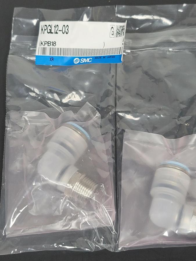 LOT OF 4 NEW SMC KPGL12-03 FITTINGS KPGL1203