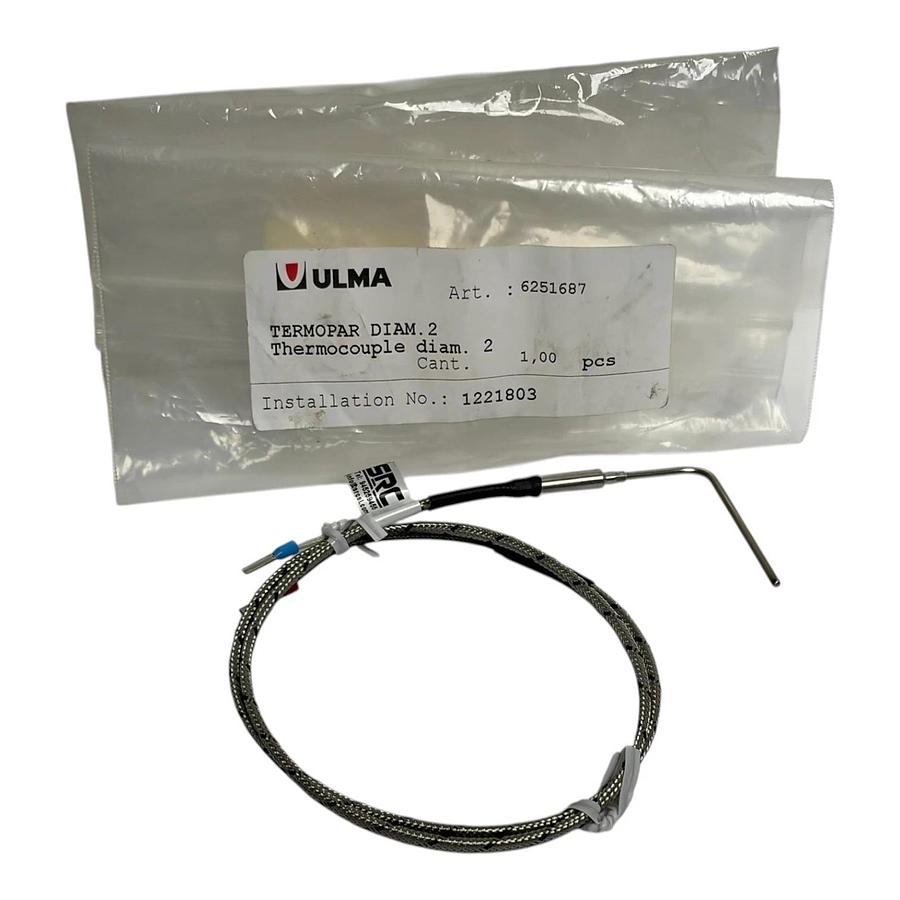 Ulma 6251687 Type J Right Angle Thermocouple TEJ250/15MF06 - New Surplus