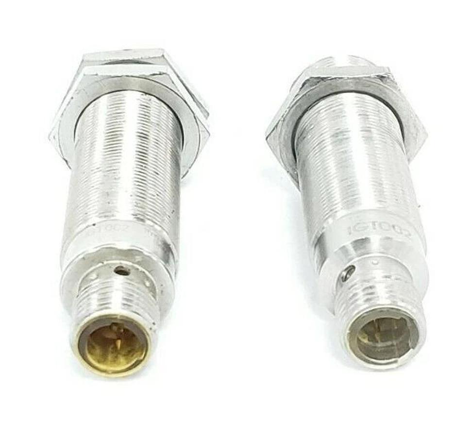 Used LOT OF 2 EFECTOR IFM IGT002 INDUCTIVE PROXIMITY SENSORS, 20-140VAC/DC, 5MM