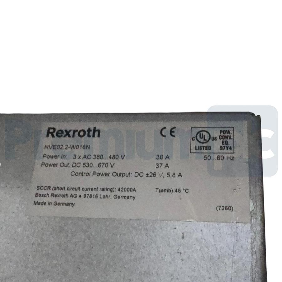 Indramat Rexroth HVE02.2-W018N | R911190000 DIAX04 Power Supply Module NSNP
