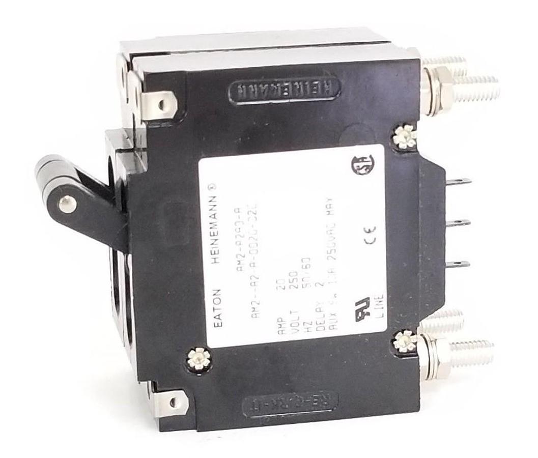 Used NEW EATON HEINEMANN AM2-A2A3-A CIRCUIT BREAKER AM2--A2-A-0020-02E
