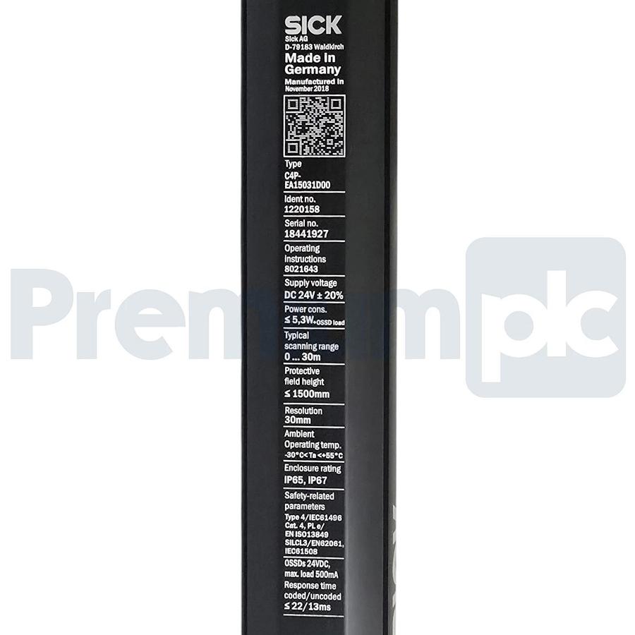 SICK C4P-EA15031D00 deTec4 Prime Light Curtain Receiver 1220158 1500mm NSNP