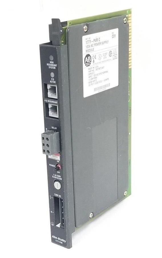 Used ALLEN BRADLEY 1771-P4R C POWER SUPPLY 120V AC MODULE, REV. C01, 96219073 A01
