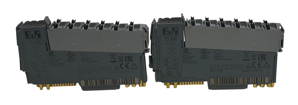 Used 2 B&R X20 PS 9400 / X20PS9400 X20 SERIES POWER SUPPLY MODULES 24VDC FOR BUS NSNP