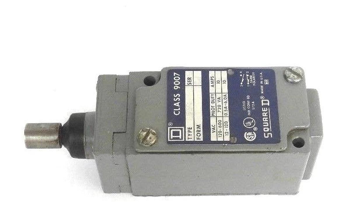 Used SQUARE D 9007-B53R-CJ LIMIT SWITCH SER. B FORM CJ 9007-B53R 9007B53R