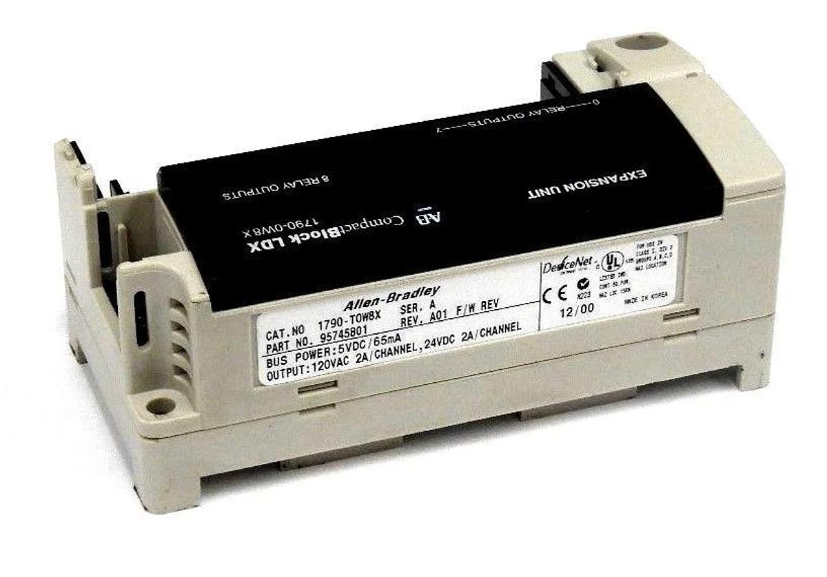 Used ALLEN BRADLEY 1790-TOW8X SER. A COMPACT BLOCK MODULE 1790T0W8X