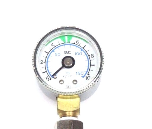 Used NEW SMC NARB4000F-00-P SPACER REGULATOR VALVE W/ 150 PSI GAUGE NARB4000F00P