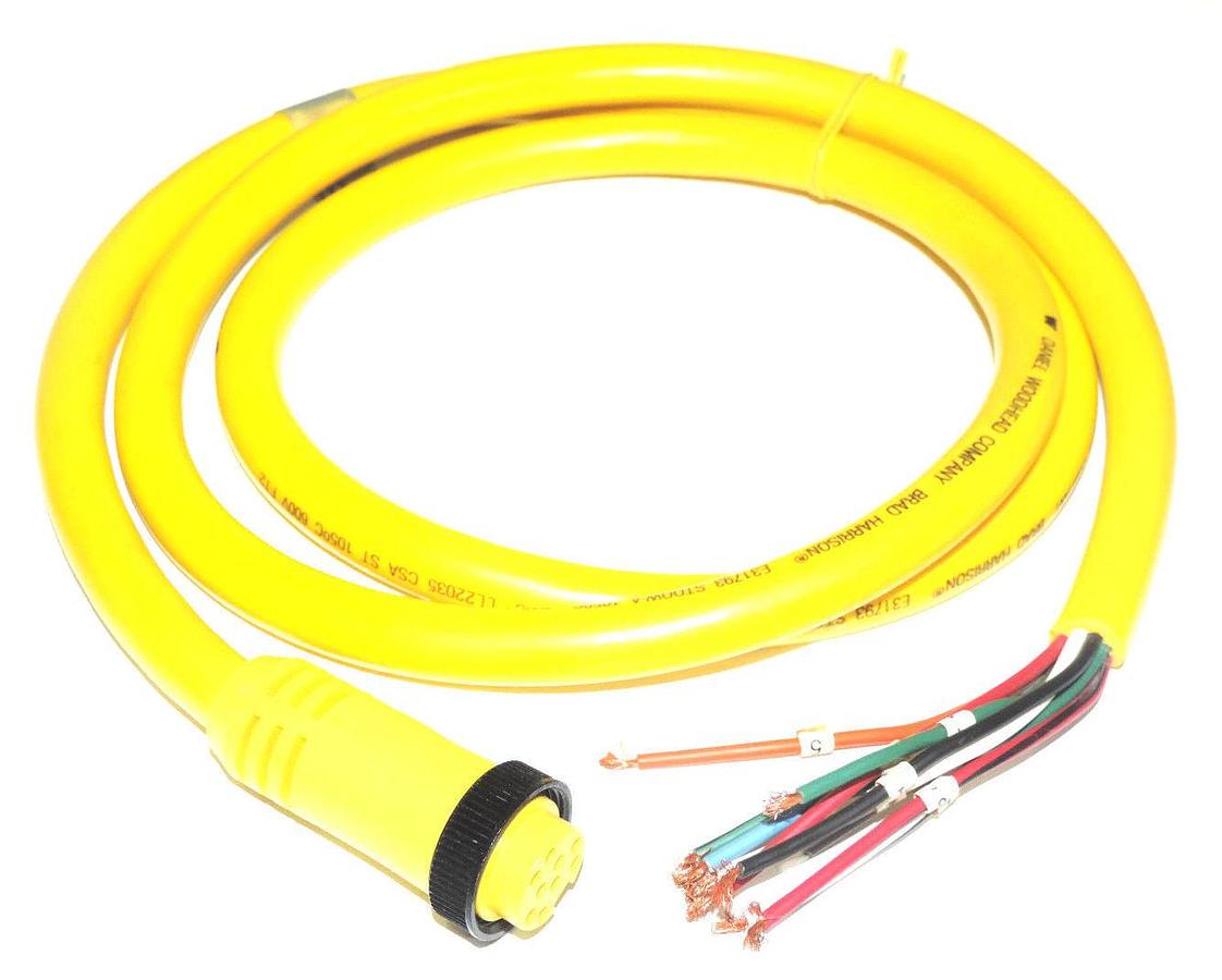 WOODHEAD 47002+ CABLE 9-POLE FEMALE MINI-CHANGE PLUG 6' 600V, 7AMPS