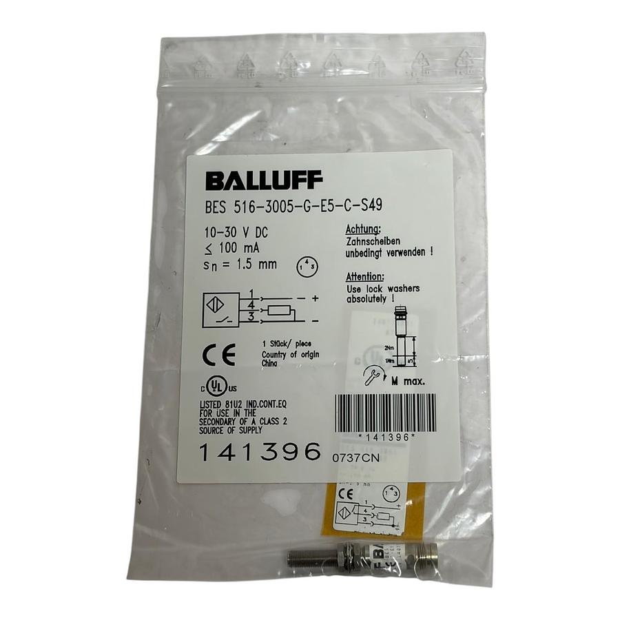 Balluff BES 516-3005-G-E5-C-S49 Inductive Proximity Sensor 141396 New Sealed