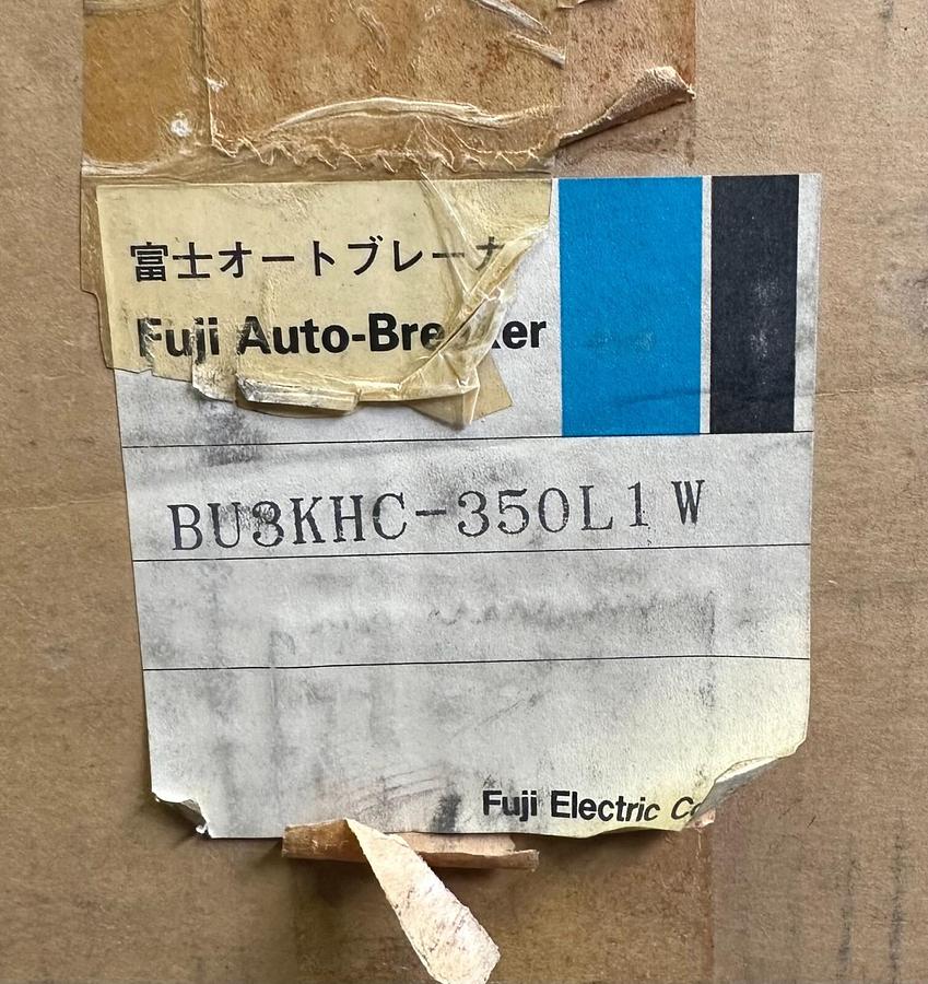 Used NEW FUJI ELECTRIC BU3KHC-350L1W / BU3KHC CIRCUIT BREAKER 350A 600V 3-POLE