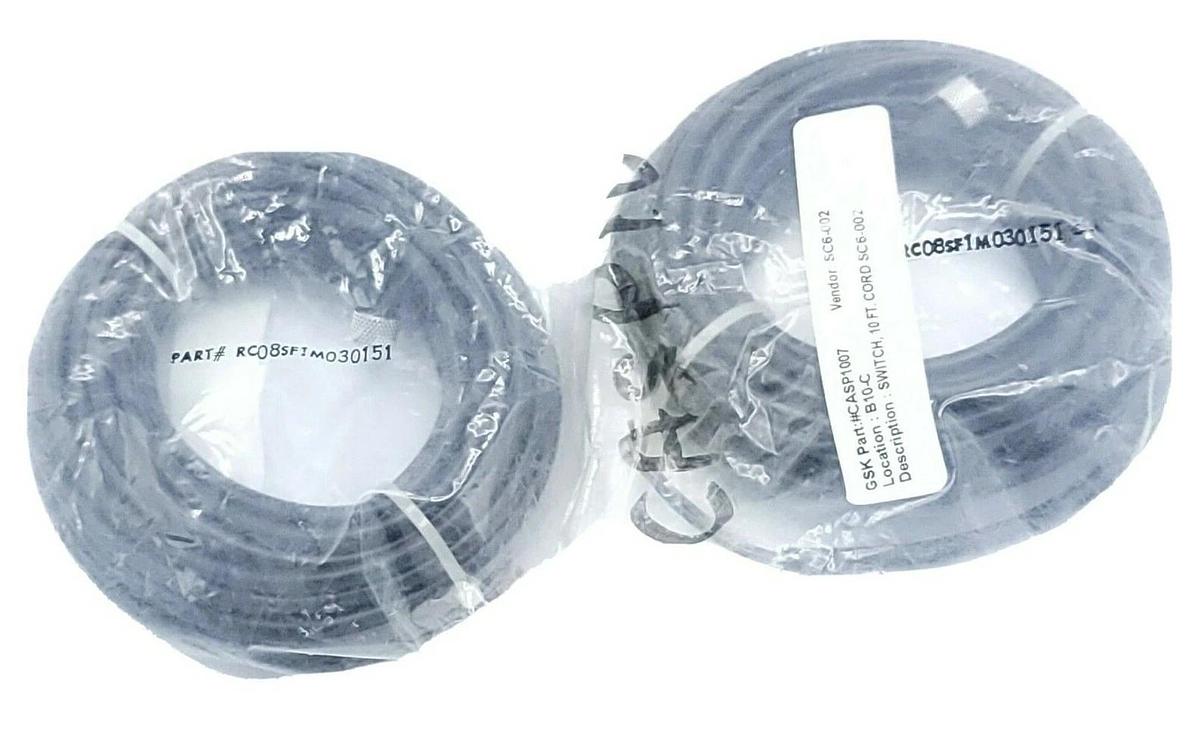 Used LOT OF 2 NEW CANFIELD RC08SF1M030151 CORDSETS 3 PIN FEMALE RIGHT ANGLE