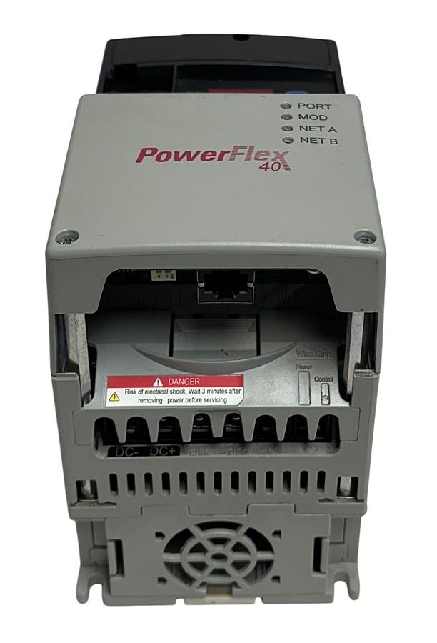 Used ALLEN BRADLEY 22D-D1P4N104 /A PowerFlex 40 AC DRIVE 0.4kW/0.5HP ENet COMM USNP