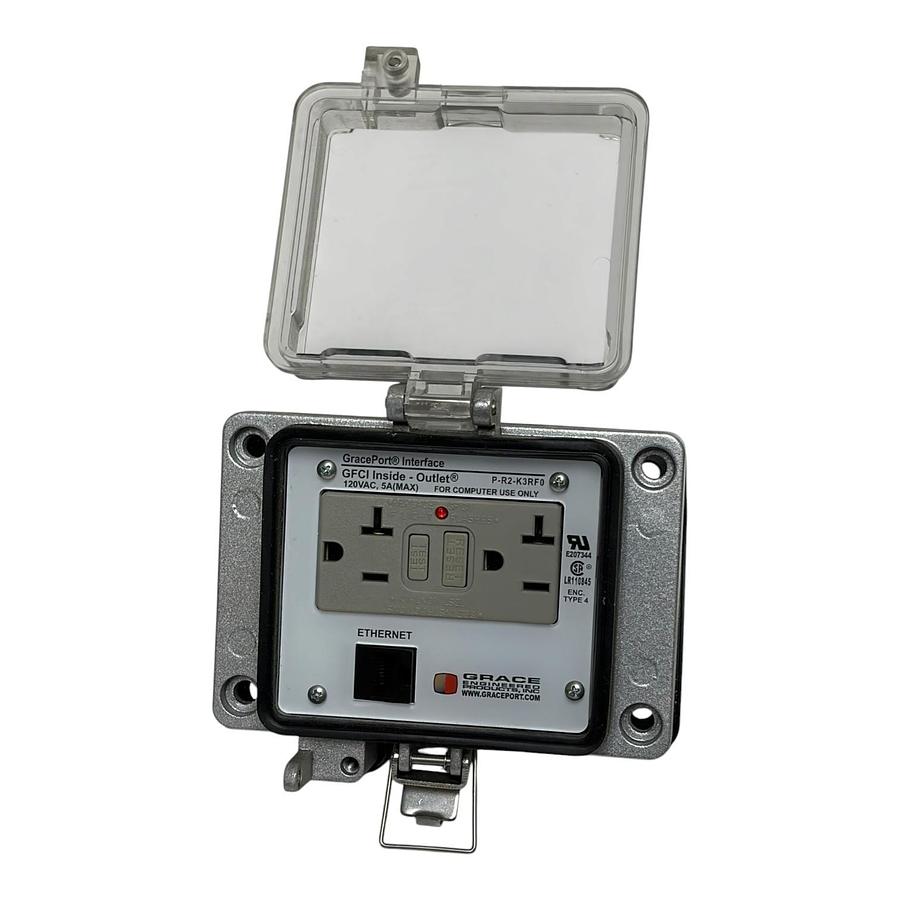 Used Grace Engineered Products P-R2-K3RF0 GracePort Interface GFCI Ethernet Module